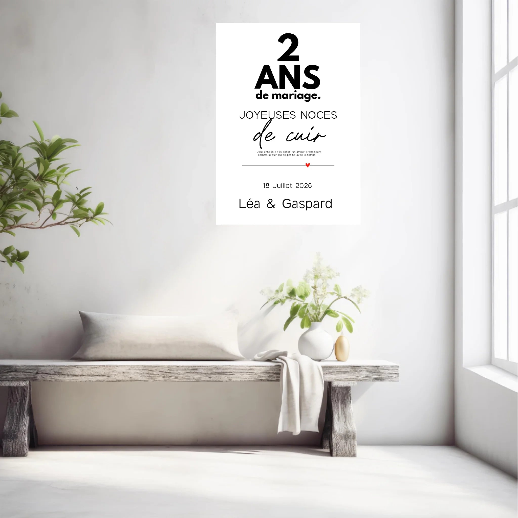 Affiche Personnalisée Noces De Cuir
