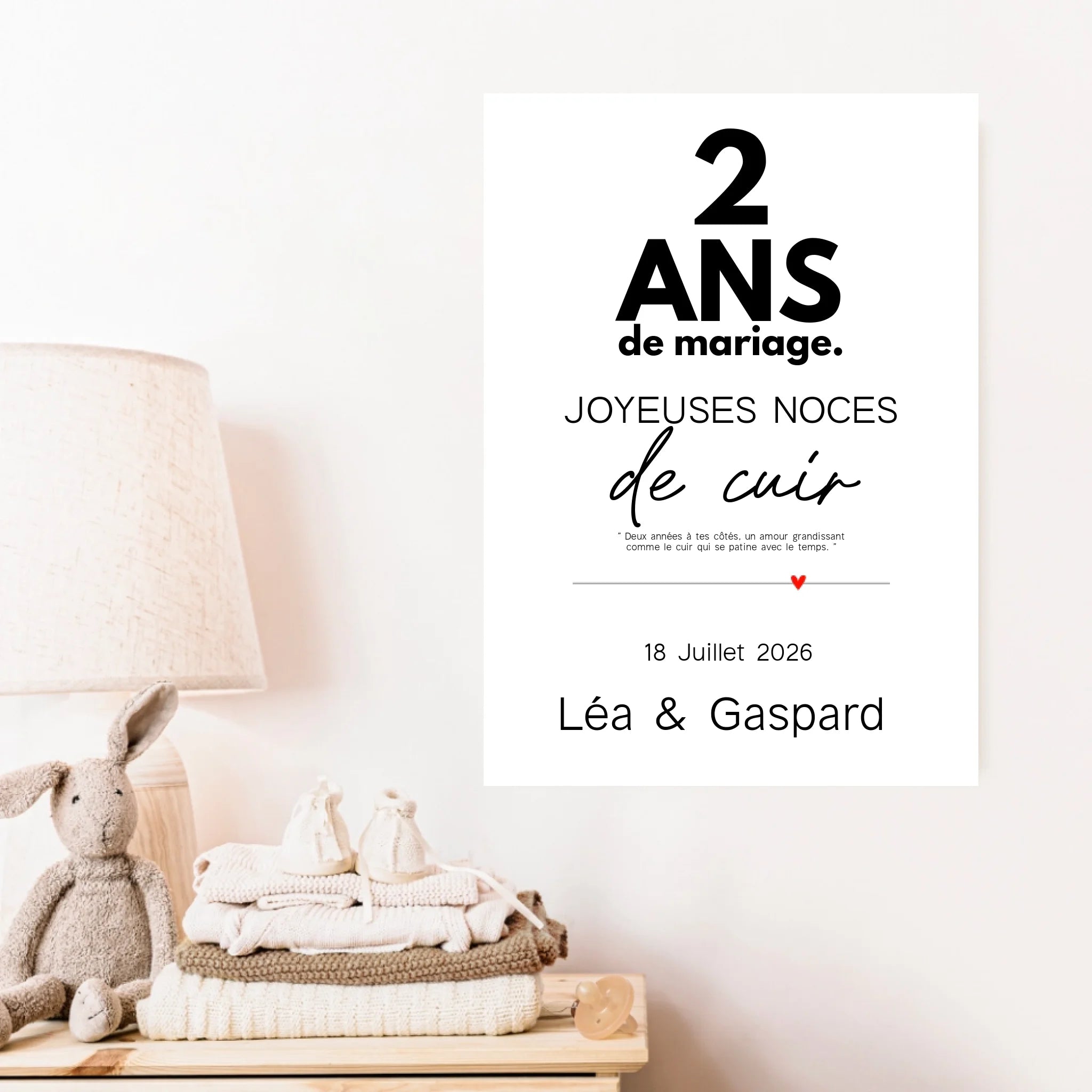 Affiche Personnalisée Noces De Cuir