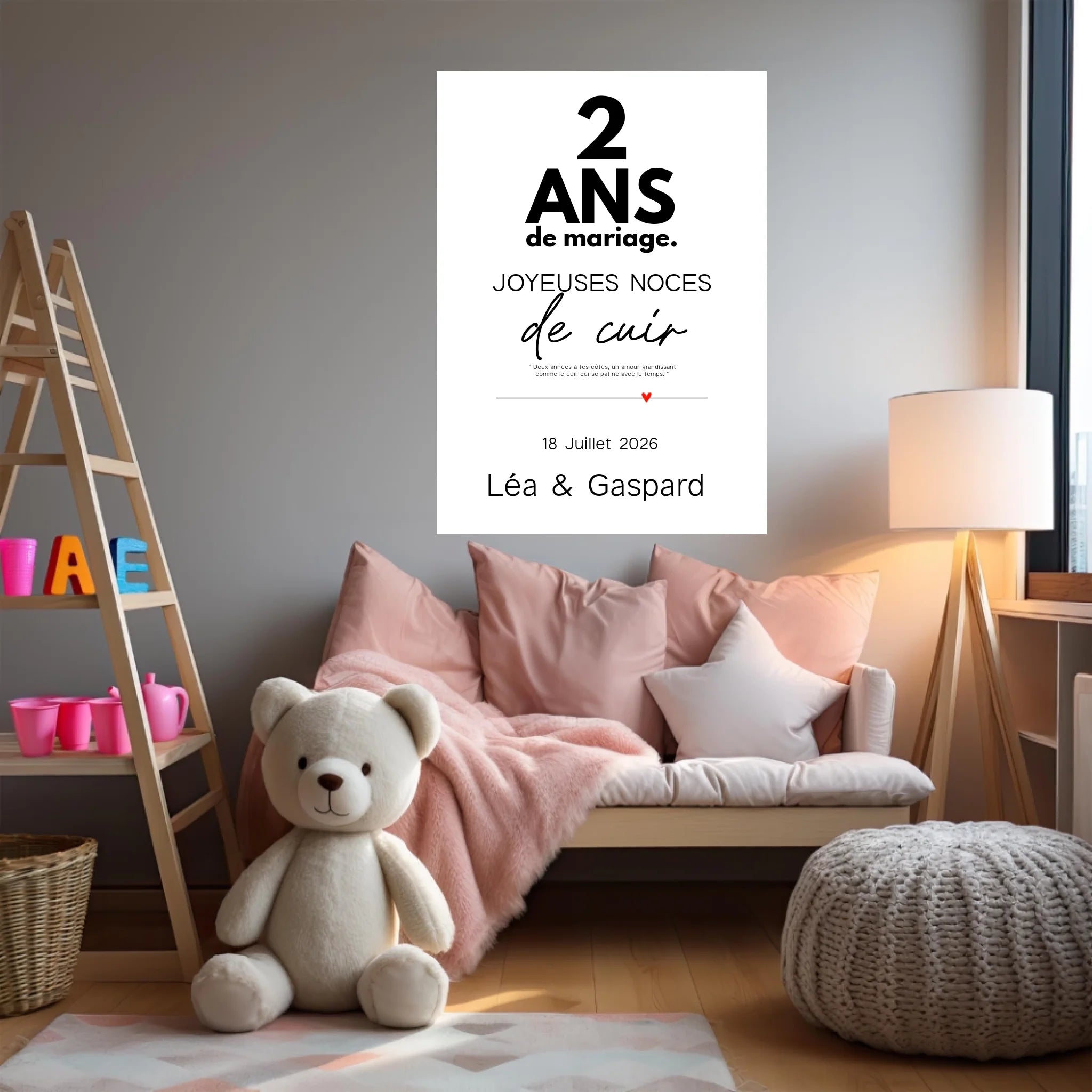 Affiche Personnalisée Noces De Cuir