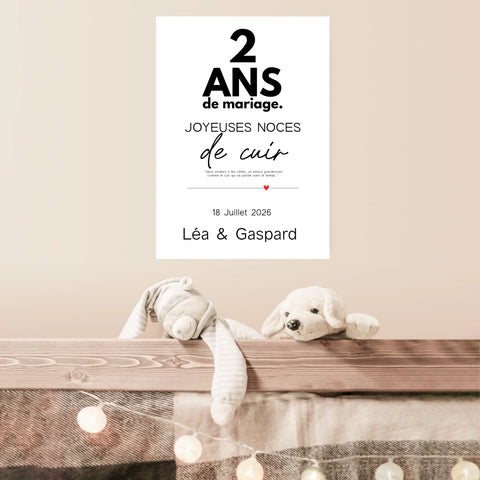 Affiche Personnalisée Noces De Cuir