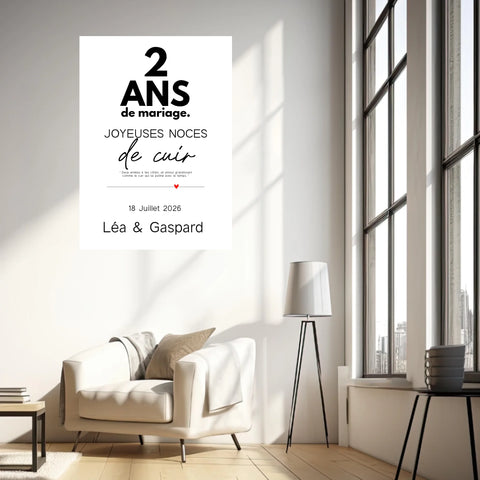 Affiche Personnalisée Noces De Cuir