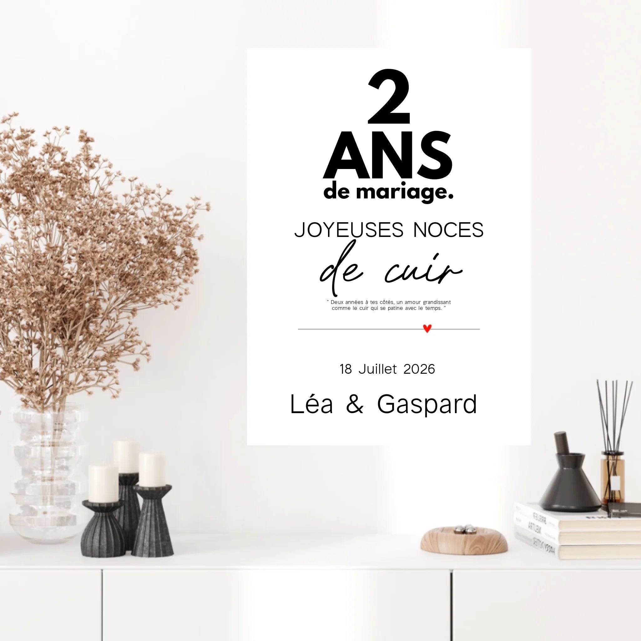 Affiche Personnalisée Noces De Cuir