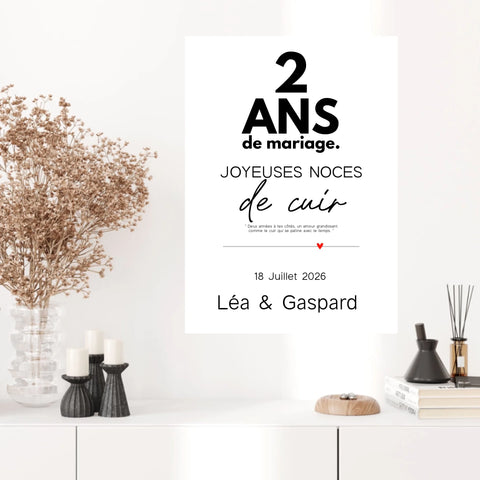 Affiche Personnalisée Noces De Cuir