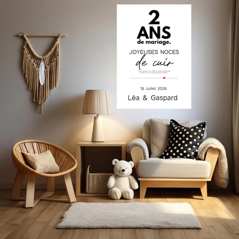 Affiche Personnalisée Noces De Cuir