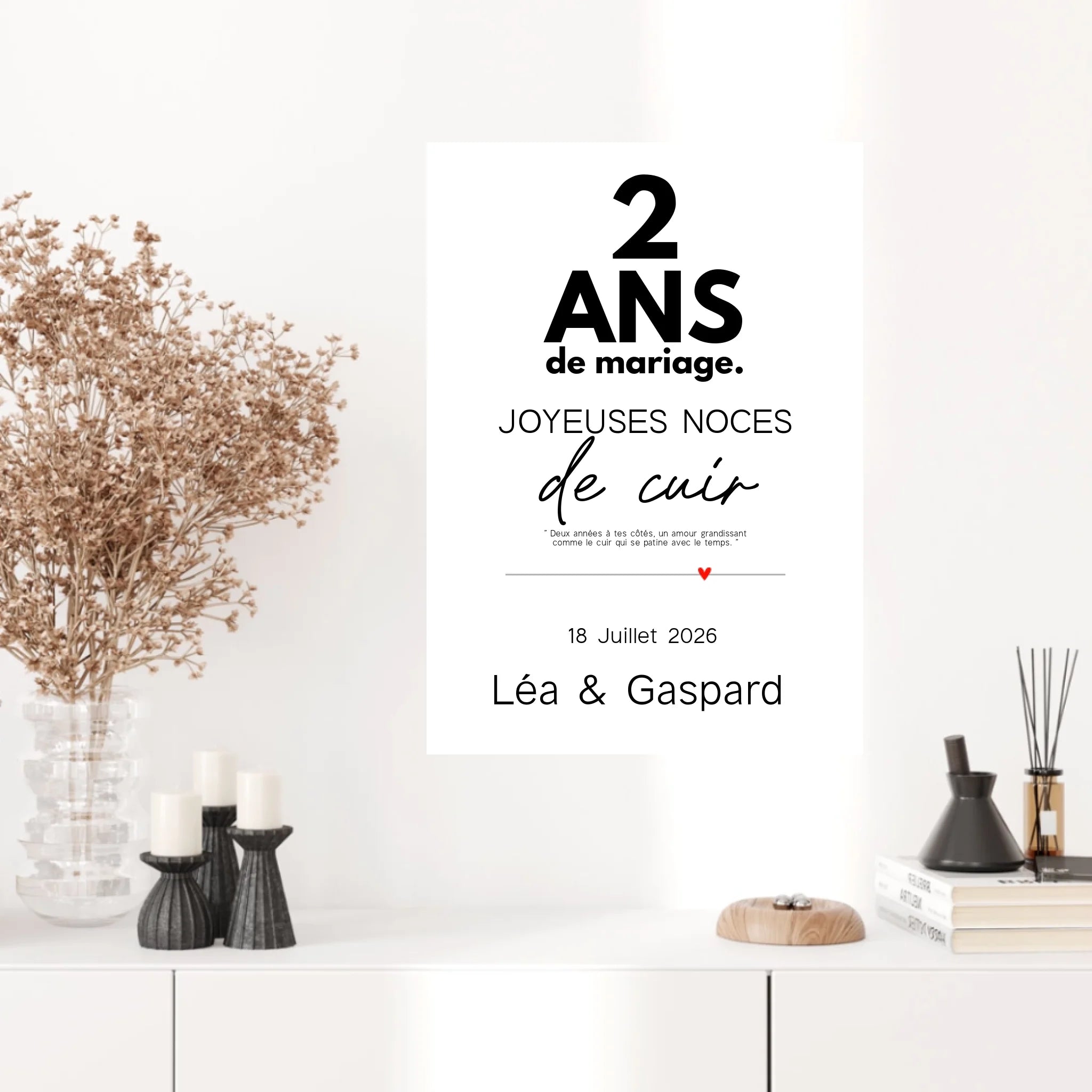 Affiche Personnalisée Noces De Cuir