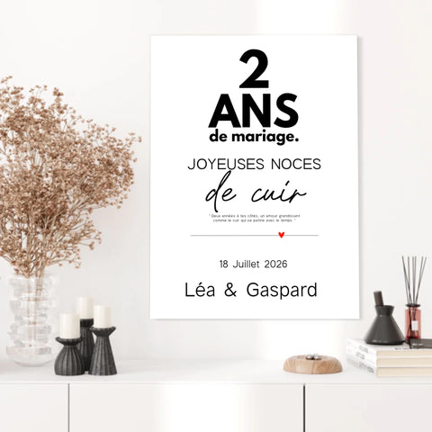 Affiche Personnalisée Noces De Cuir