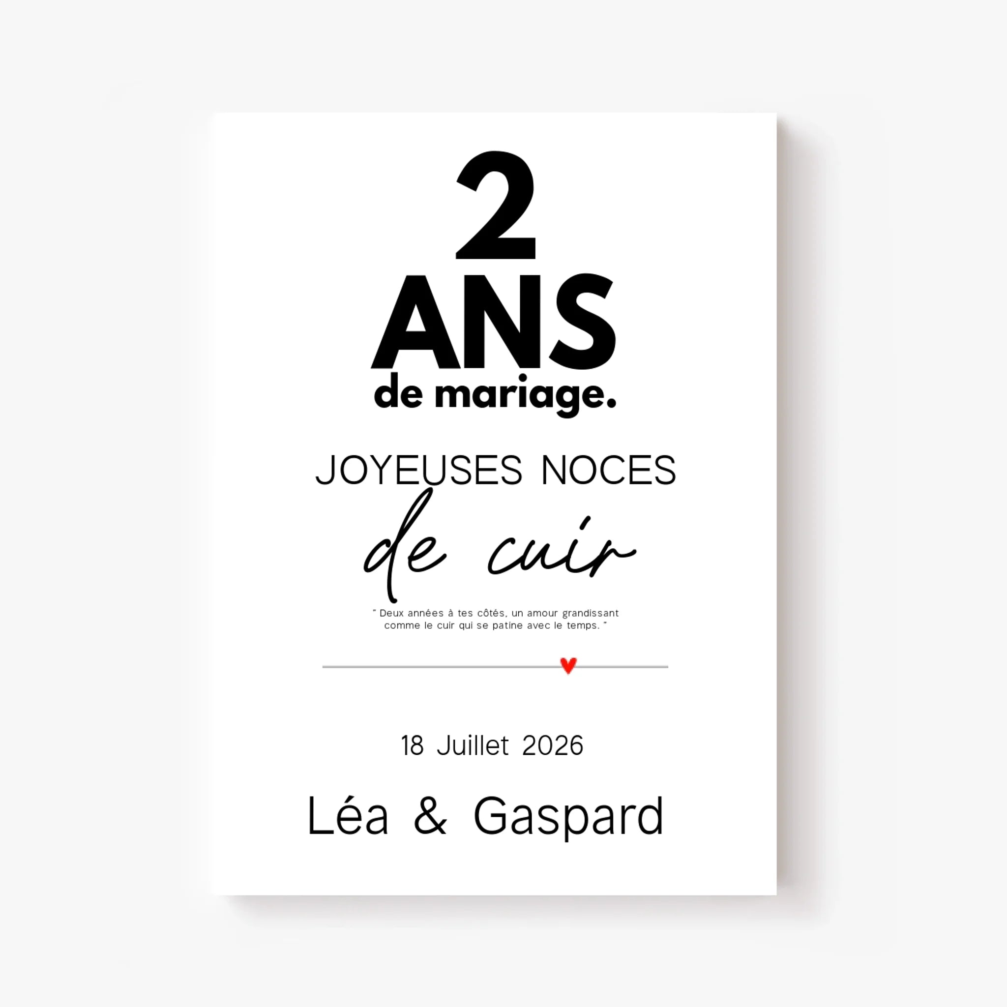 Affiche Personnalisée Noces De Cuir