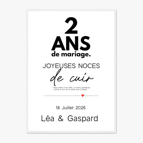 Affiche Personnalisée Noces De Cuir