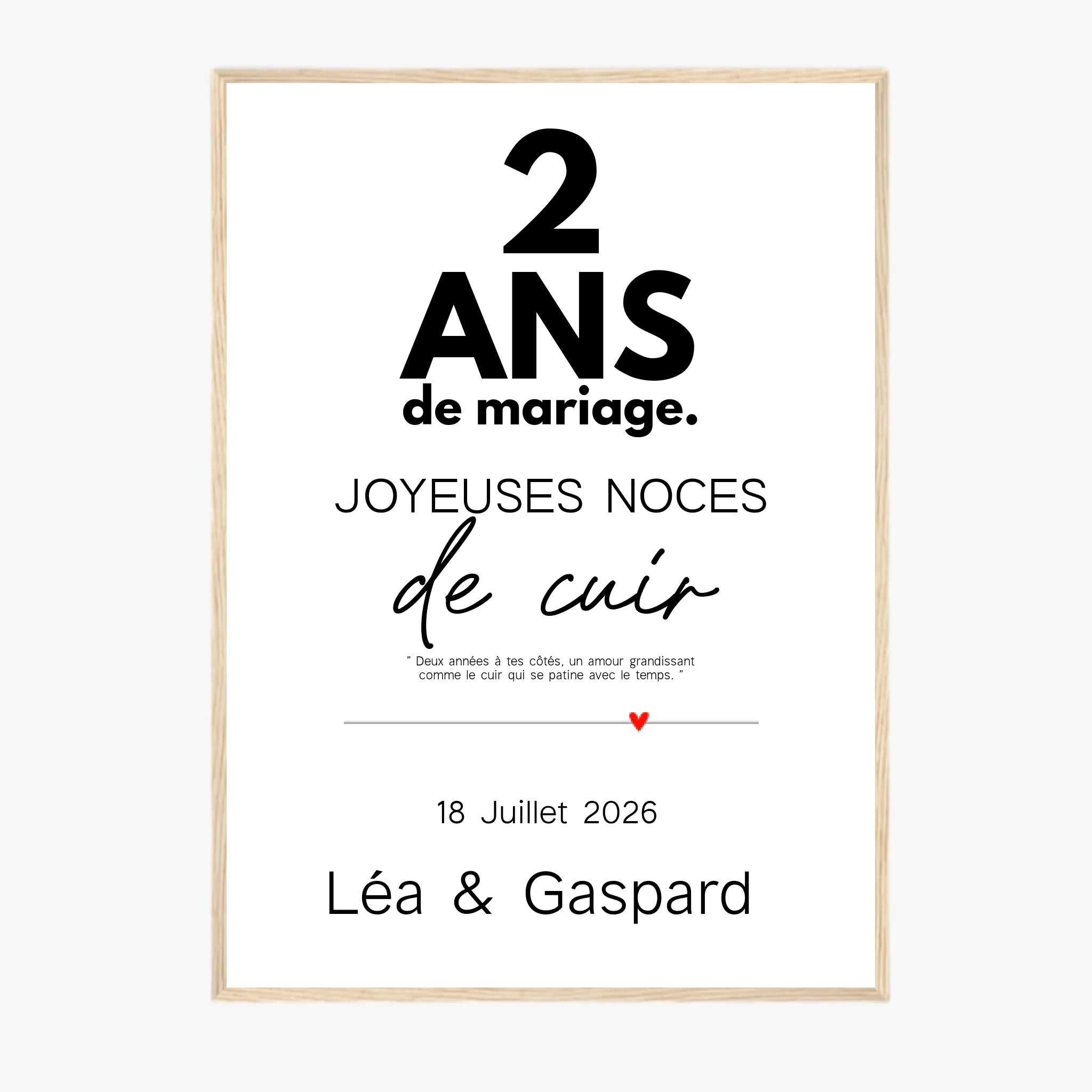 Affiche Personnalisée Noces De Cuir