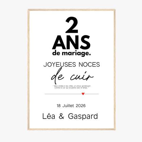 Affiche Personnalisée Noces De Cuir