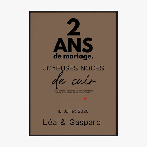 Affiche Personnalisée Noces De Cuir