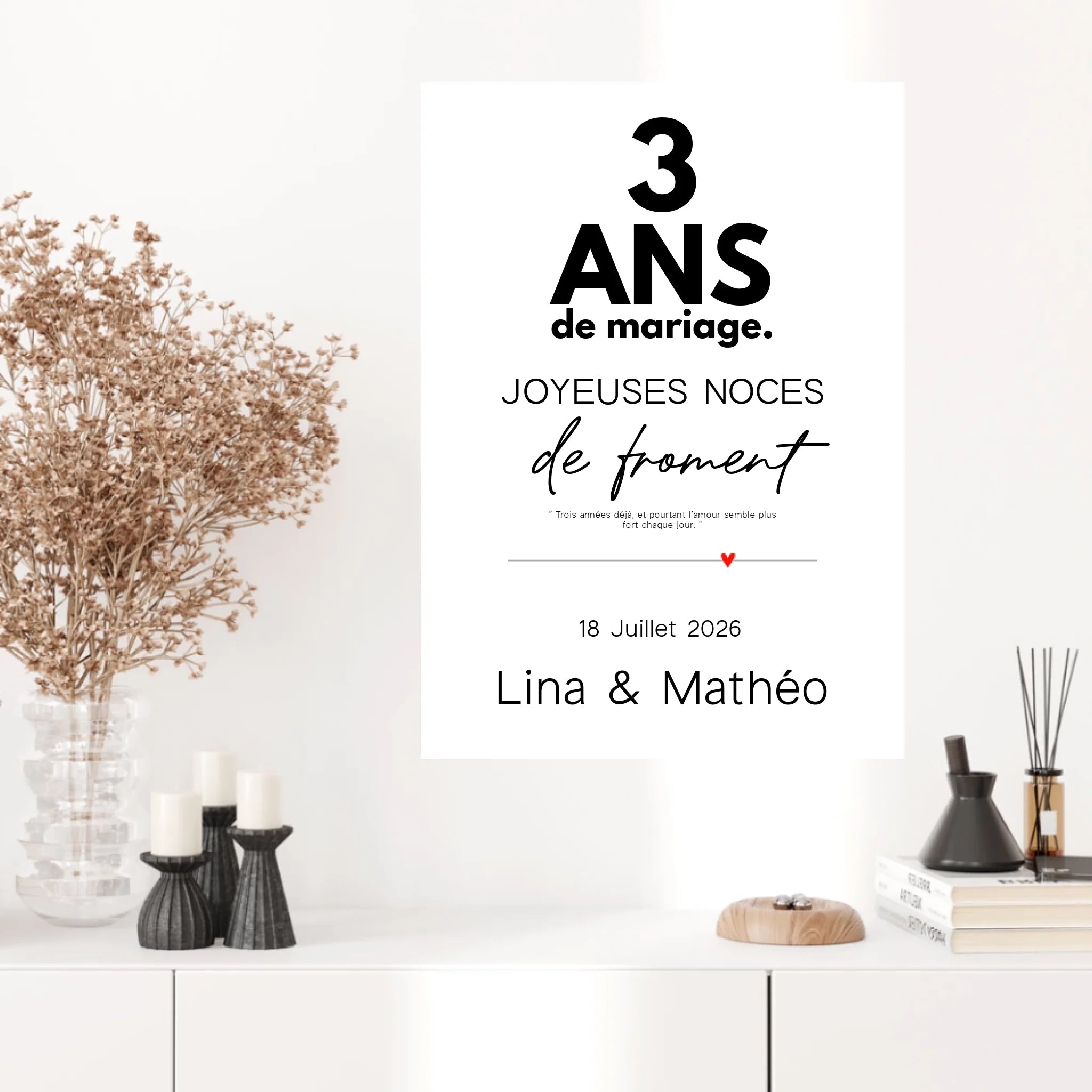 Affiche Personnalisée Noces De Froment