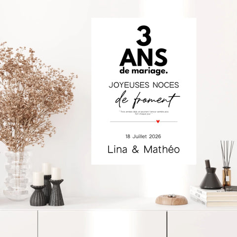 Affiche Personnalisée Noces De Froment
