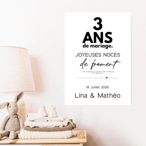 Affiche Personnalisée Noces De Froment