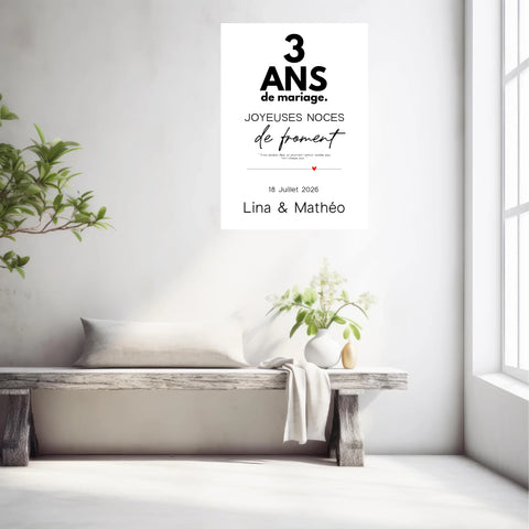 Affiche Personnalisée Noces De Froment