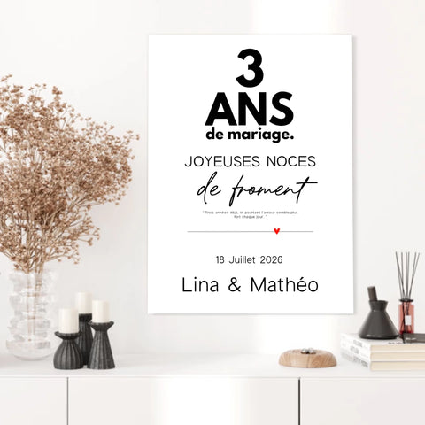 Affiche Personnalisée Noces De Froment