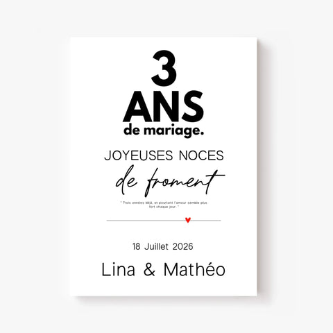 Affiche Personnalisée Noces De Froment