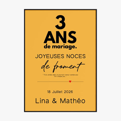 Affiche Personnalisée Noces De Froment