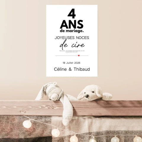 Affiche Personnalisée Noces De Cire
