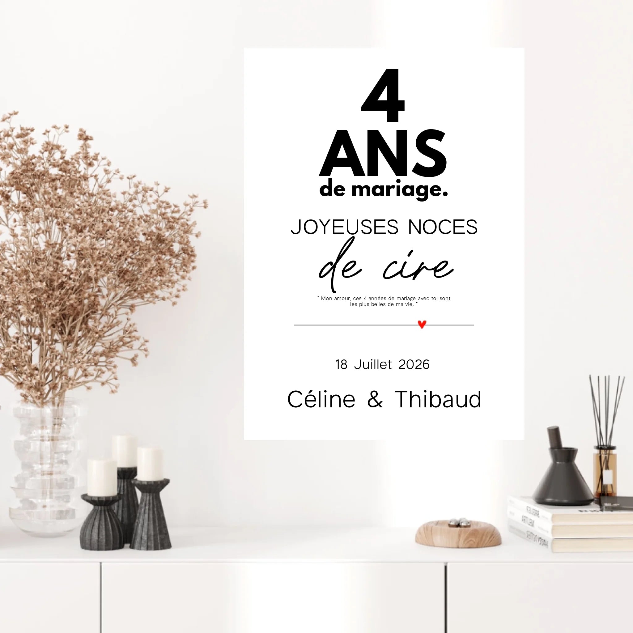 Affiche Personnalisée Noces De Cire