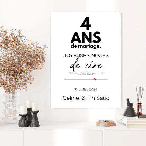 Affiche Personnalisée Noces De Cire