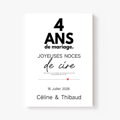 Affiche Personnalisée Noces De Cire