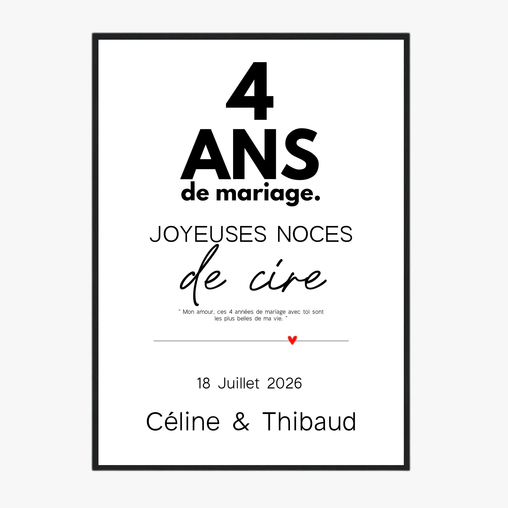 Affiche Personnalisée Noces De Cire