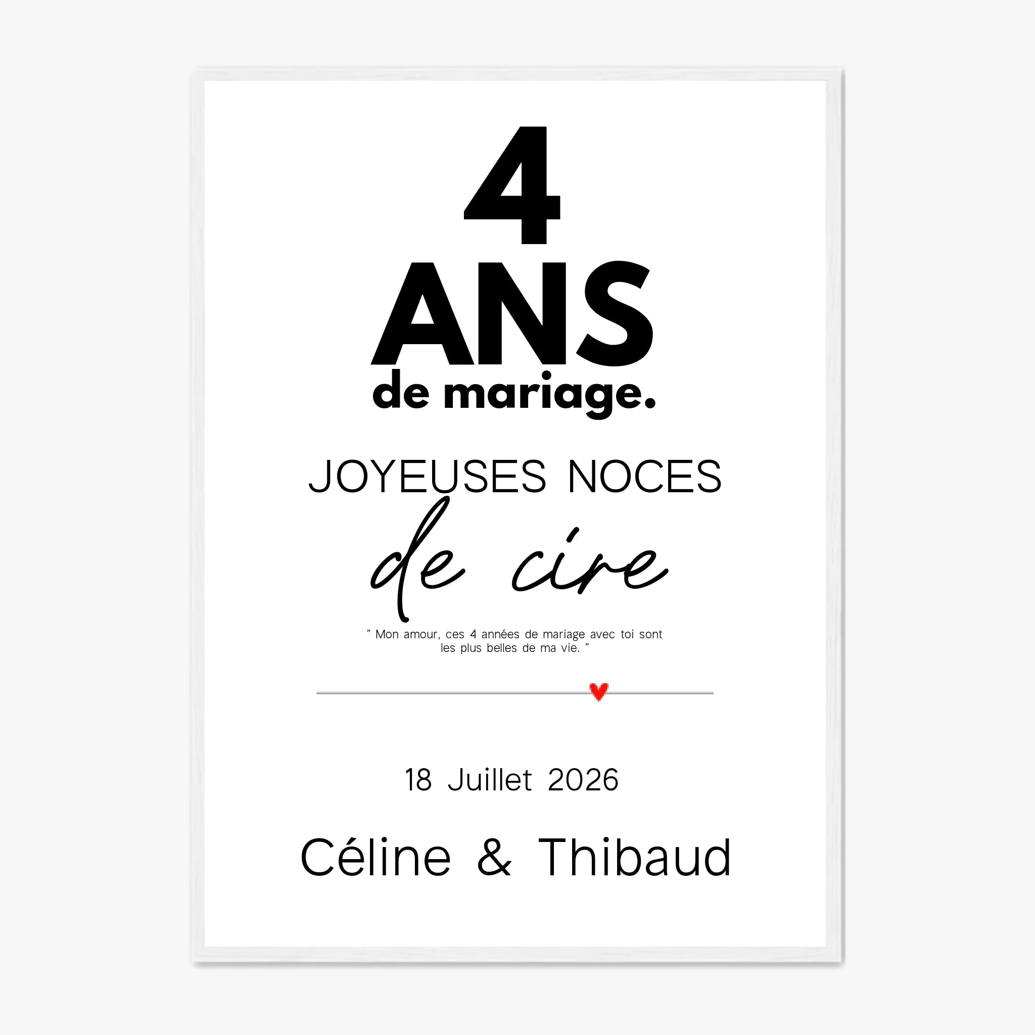 Affiche Personnalisée Noces De Cire