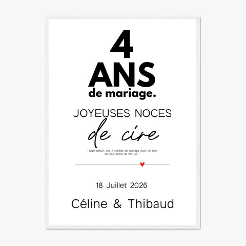 Affiche Personnalisée Noces De Cire