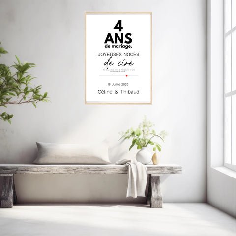 Affiche Personnalisée Noces De Cire