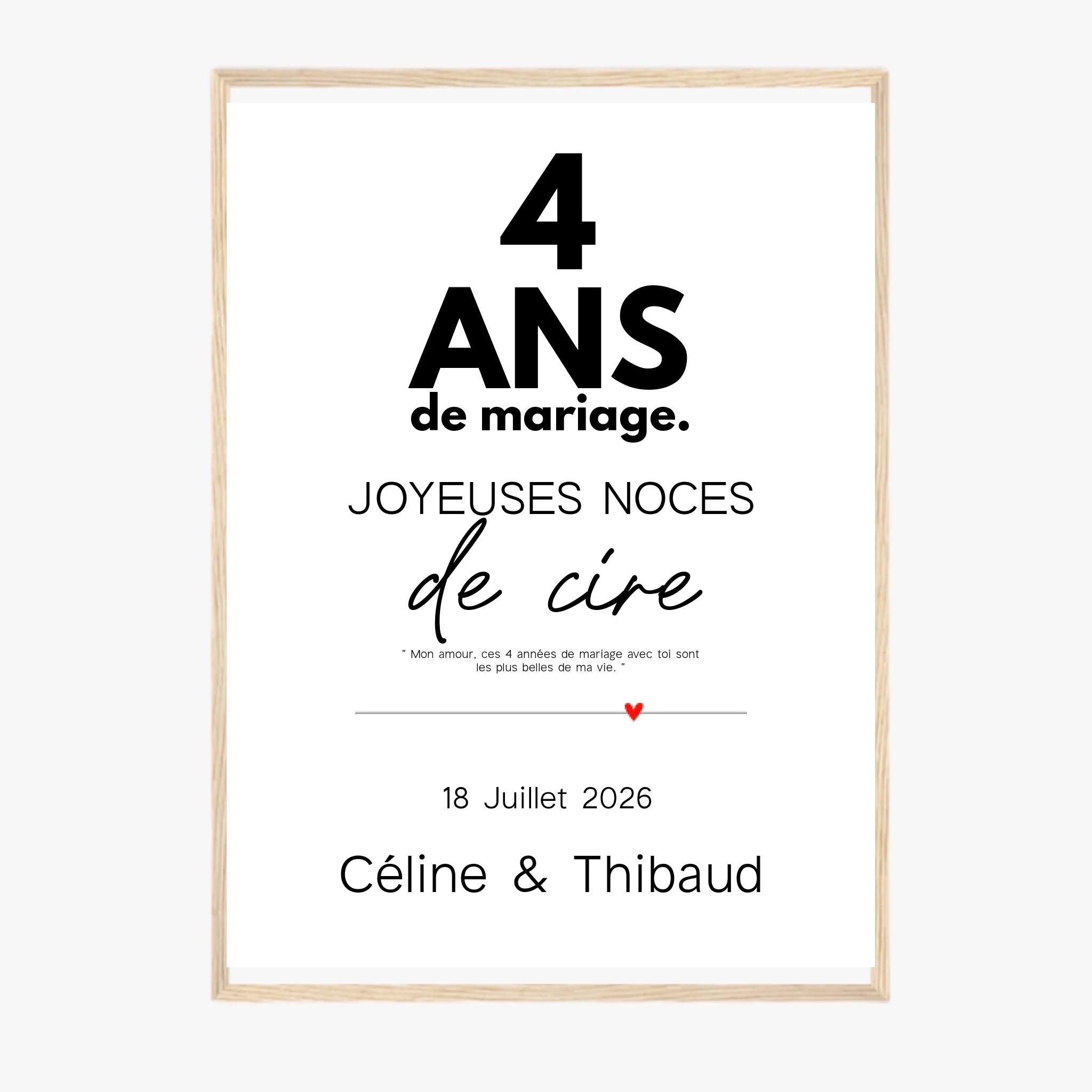 Affiche Personnalisée Noces De Cire