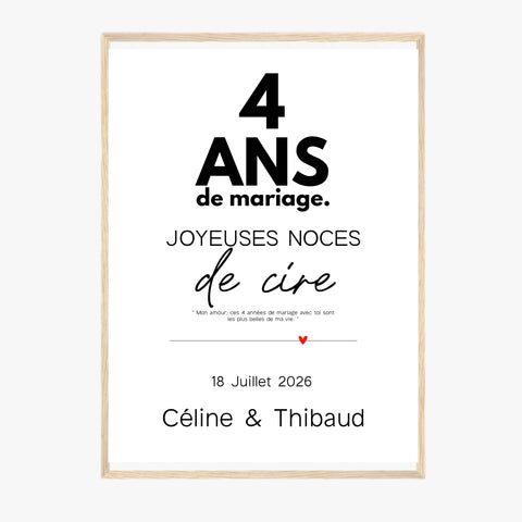 Affiche Personnalisée Noces De Cire