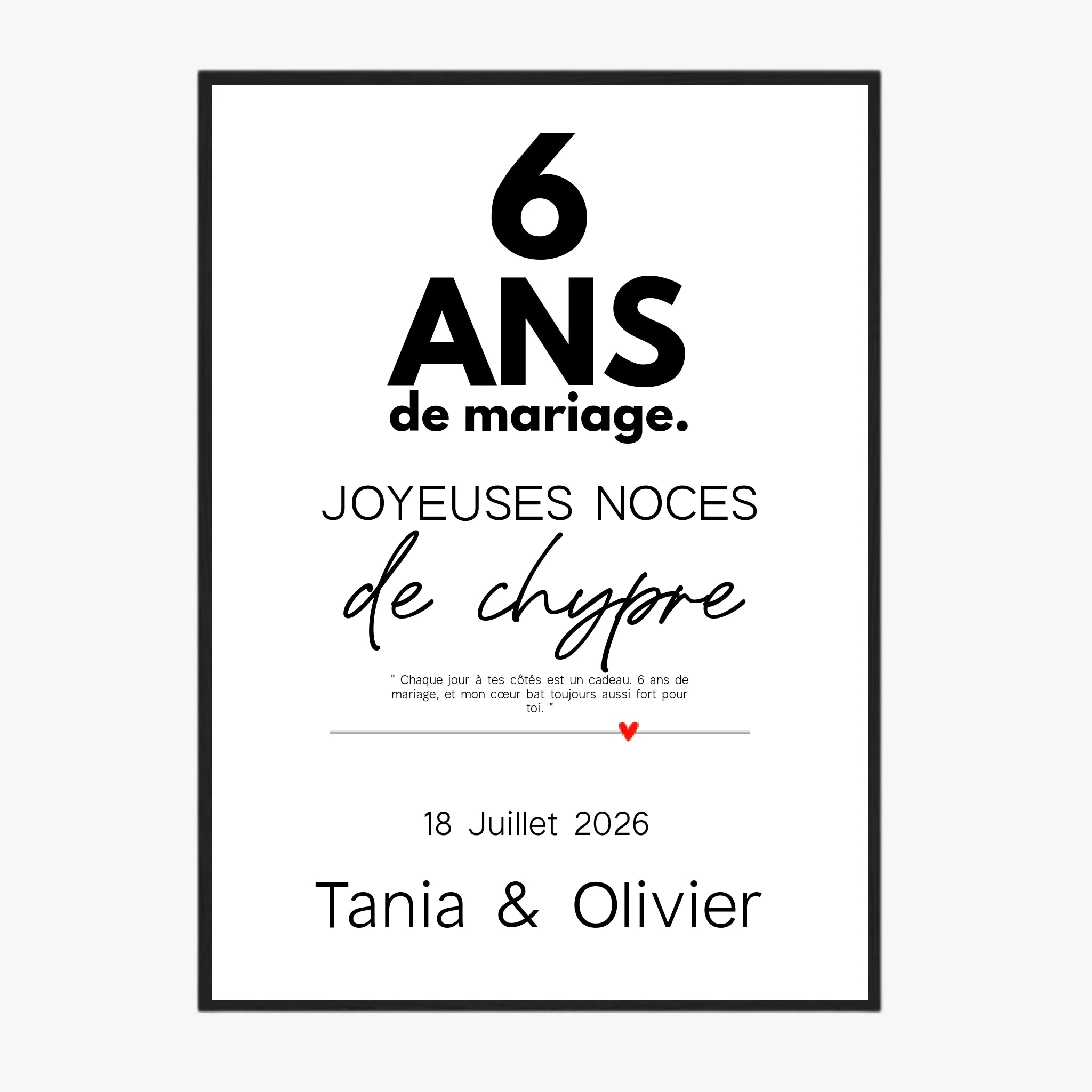 Affiche Personnalisée Noces De Chypre