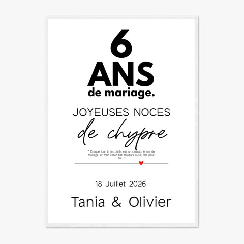 Affiche Personnalisée Noces De Chypre