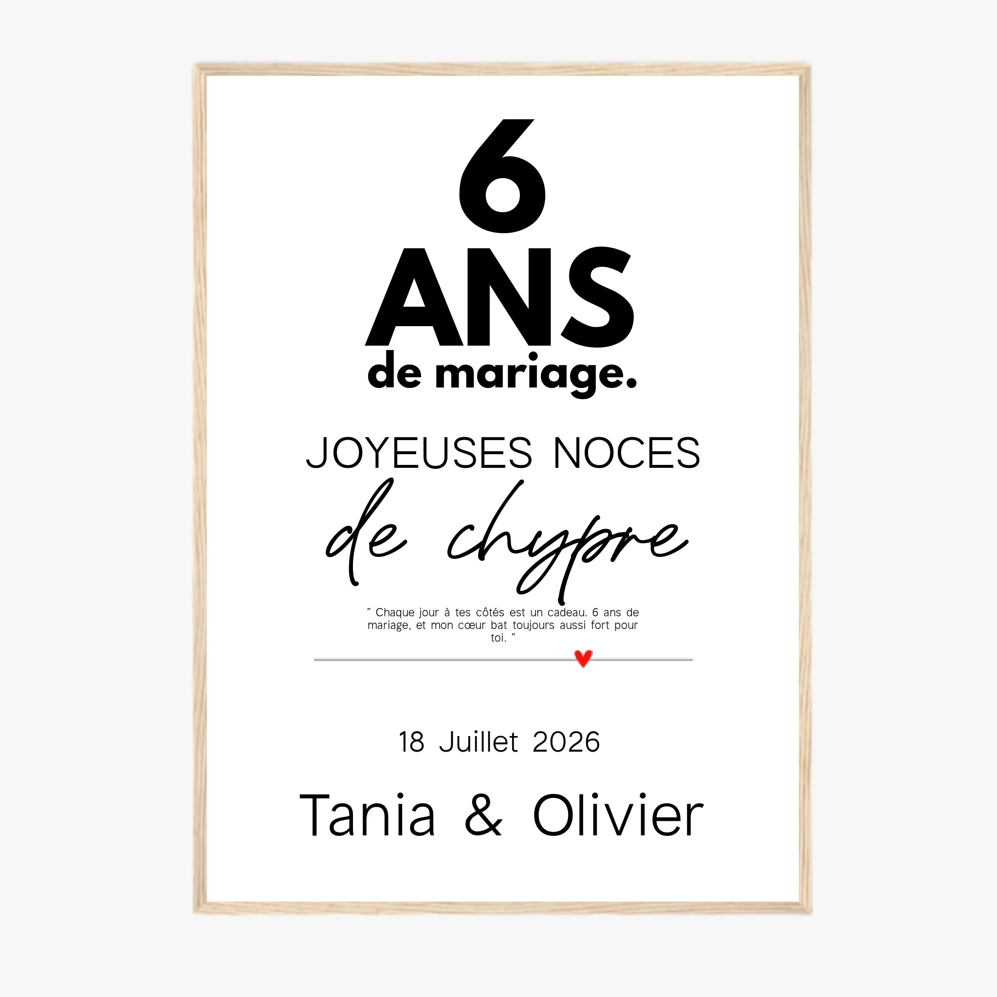Affiche Personnalisée Noces De Chypre