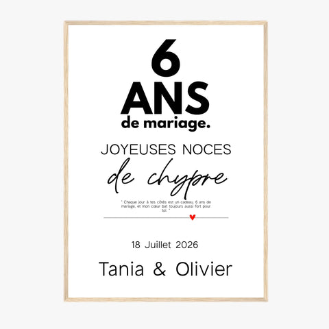 Affiche Personnalisée Noces De Chypre
