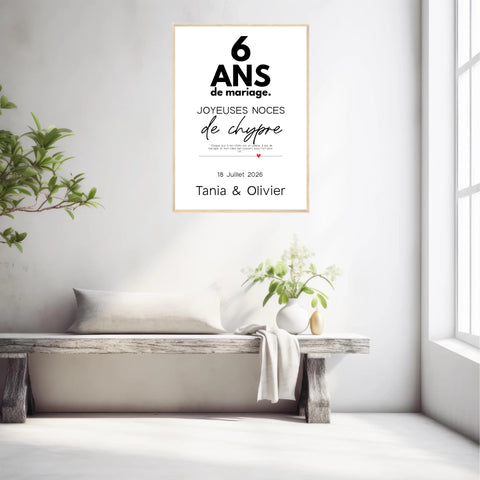 Affiche Personnalisée Noces De Chypre