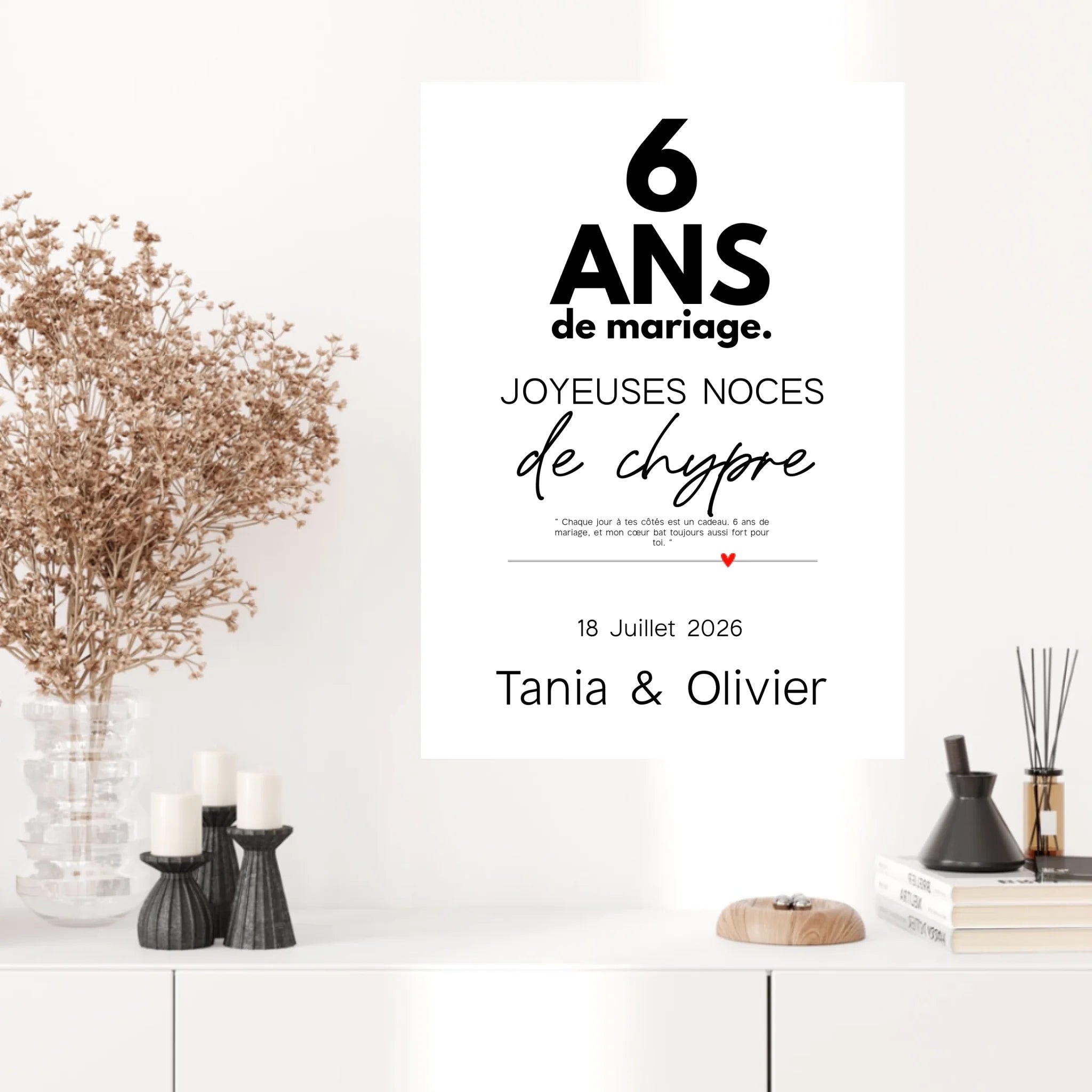 Affiche Personnalisée Noces De Chypre