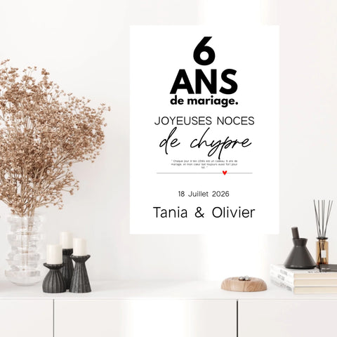 Affiche Personnalisée Noces De Chypre