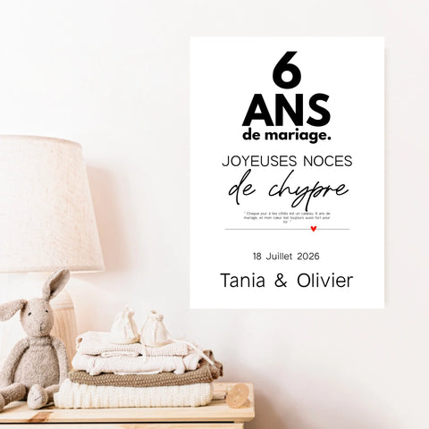 Affiche Personnalisée Noces De Chypre