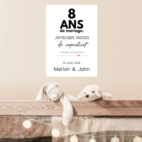 Affiche Personnalisée Noces De Coquelicot
