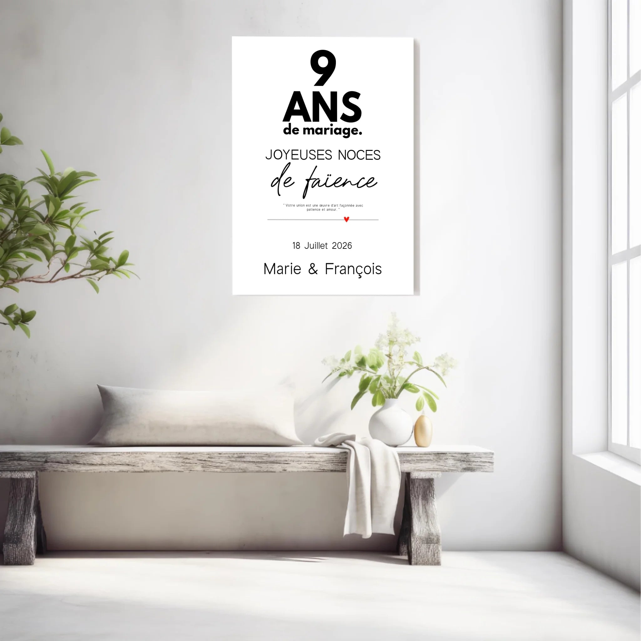 Affiche Personnalisée Noces De Faïence