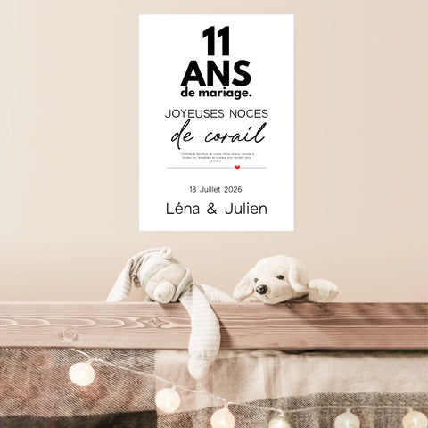 Affiche Personnalisée Noces De Corail