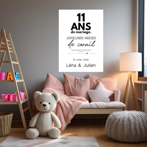 Affiche Personnalisée Noces De Corail