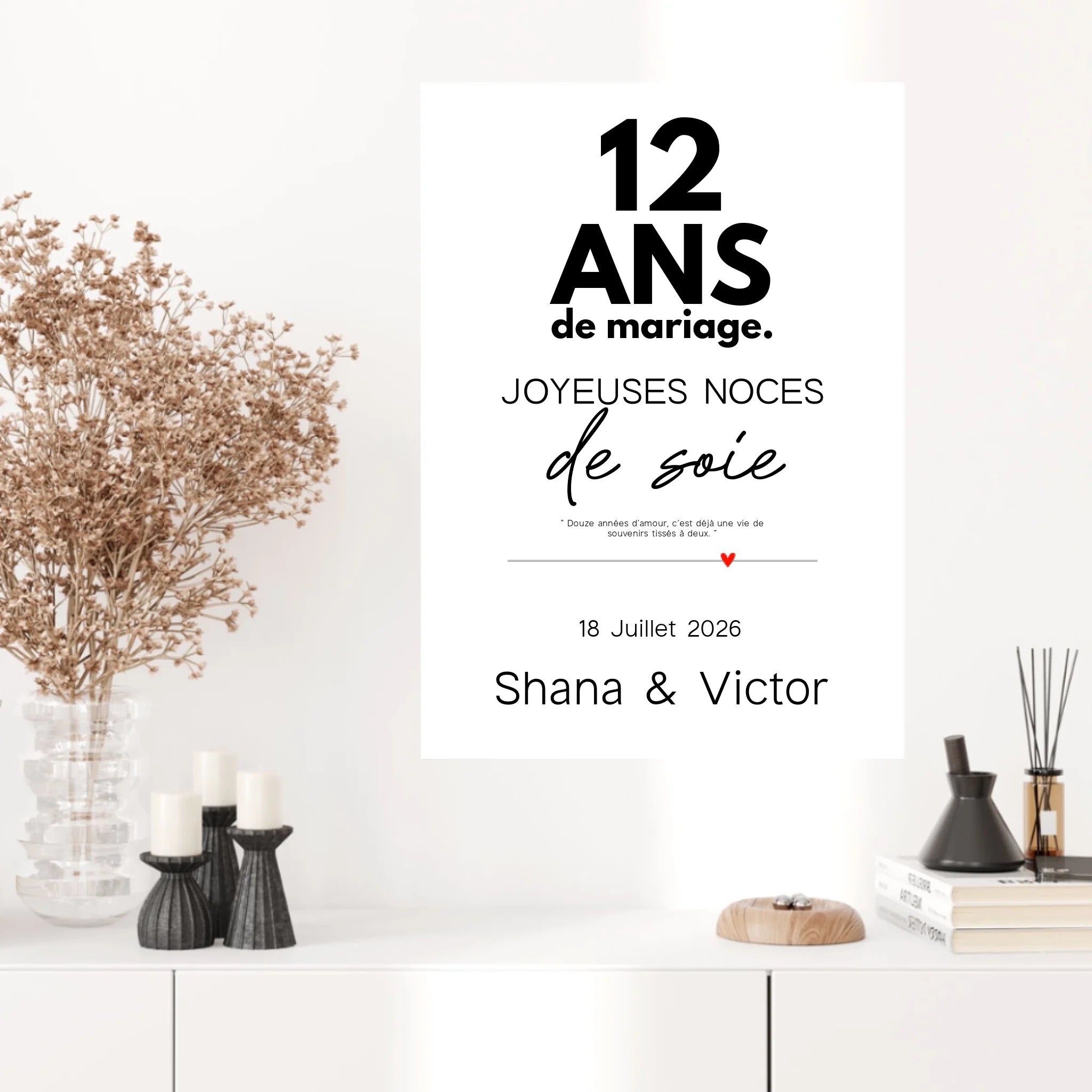 Affiche Personnalisée Noces De Soie