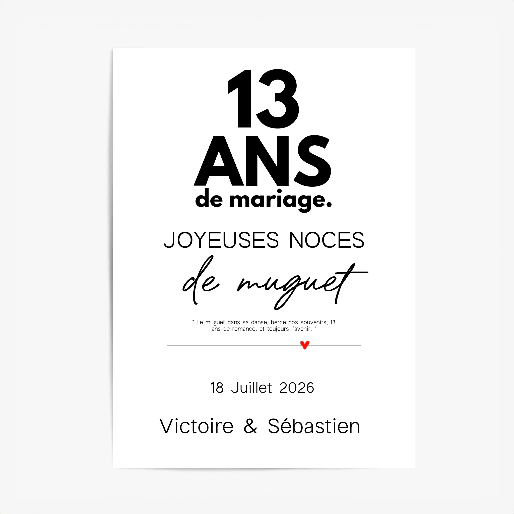 Affiche Personnalisée Noces De Muguet