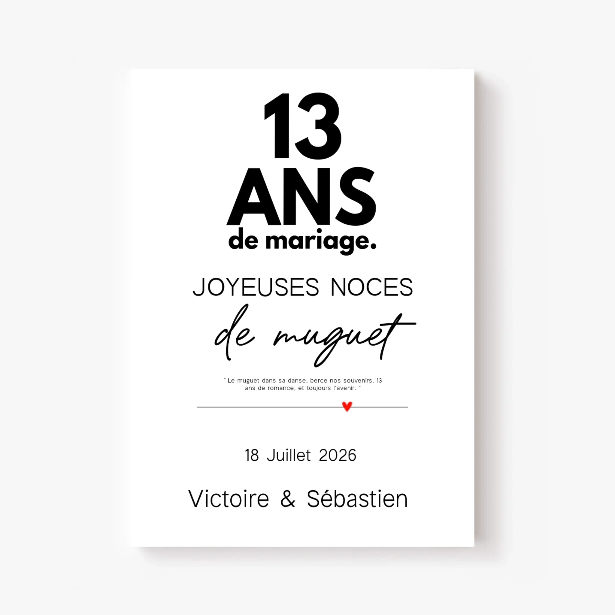 Affiche Personnalisée Noces De Muguet