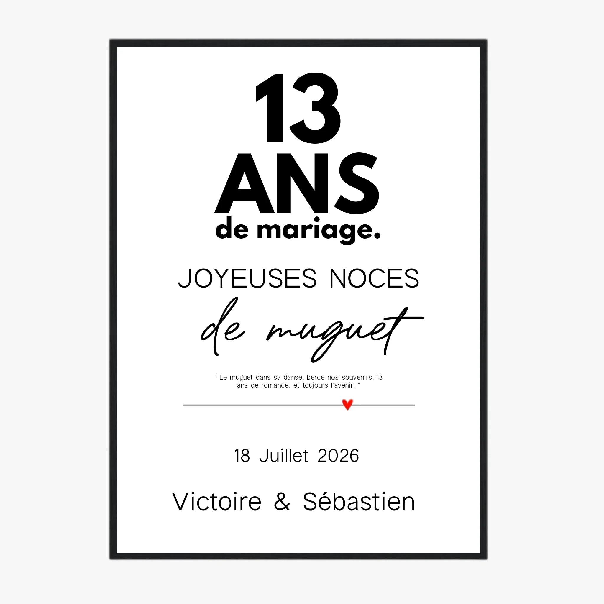 Affiche Personnalisée Noces De Muguet