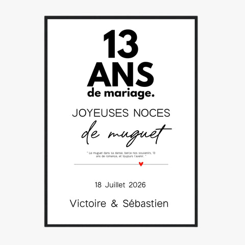 Affiche Personnalisée Noces De Muguet