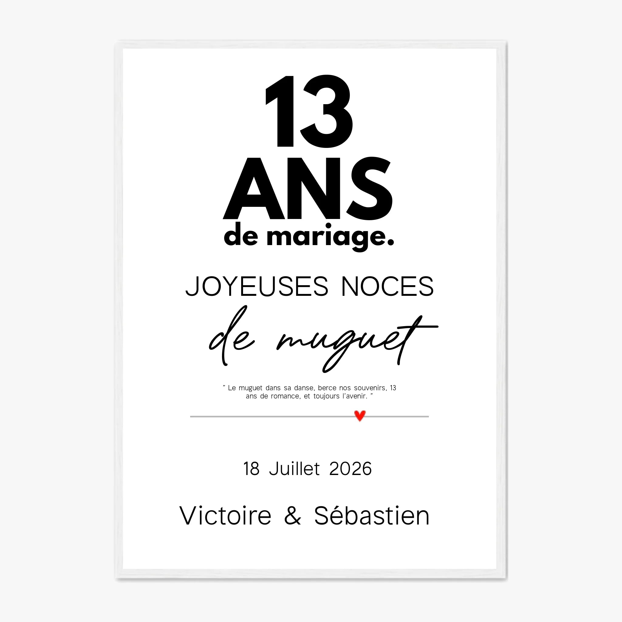 Affiche Personnalisée Noces De Muguet